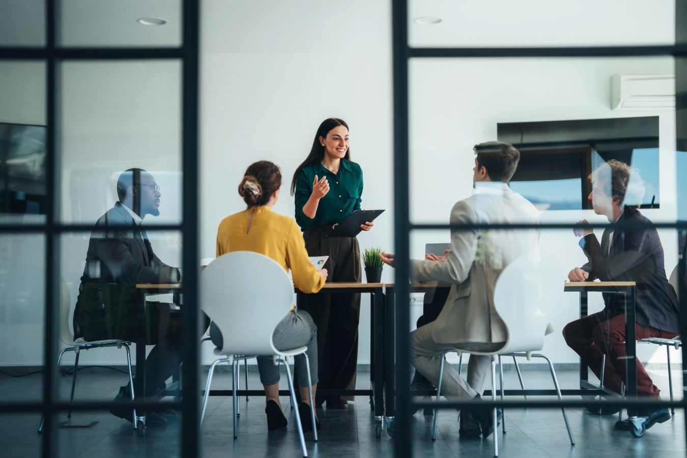 Sales team at a business conference