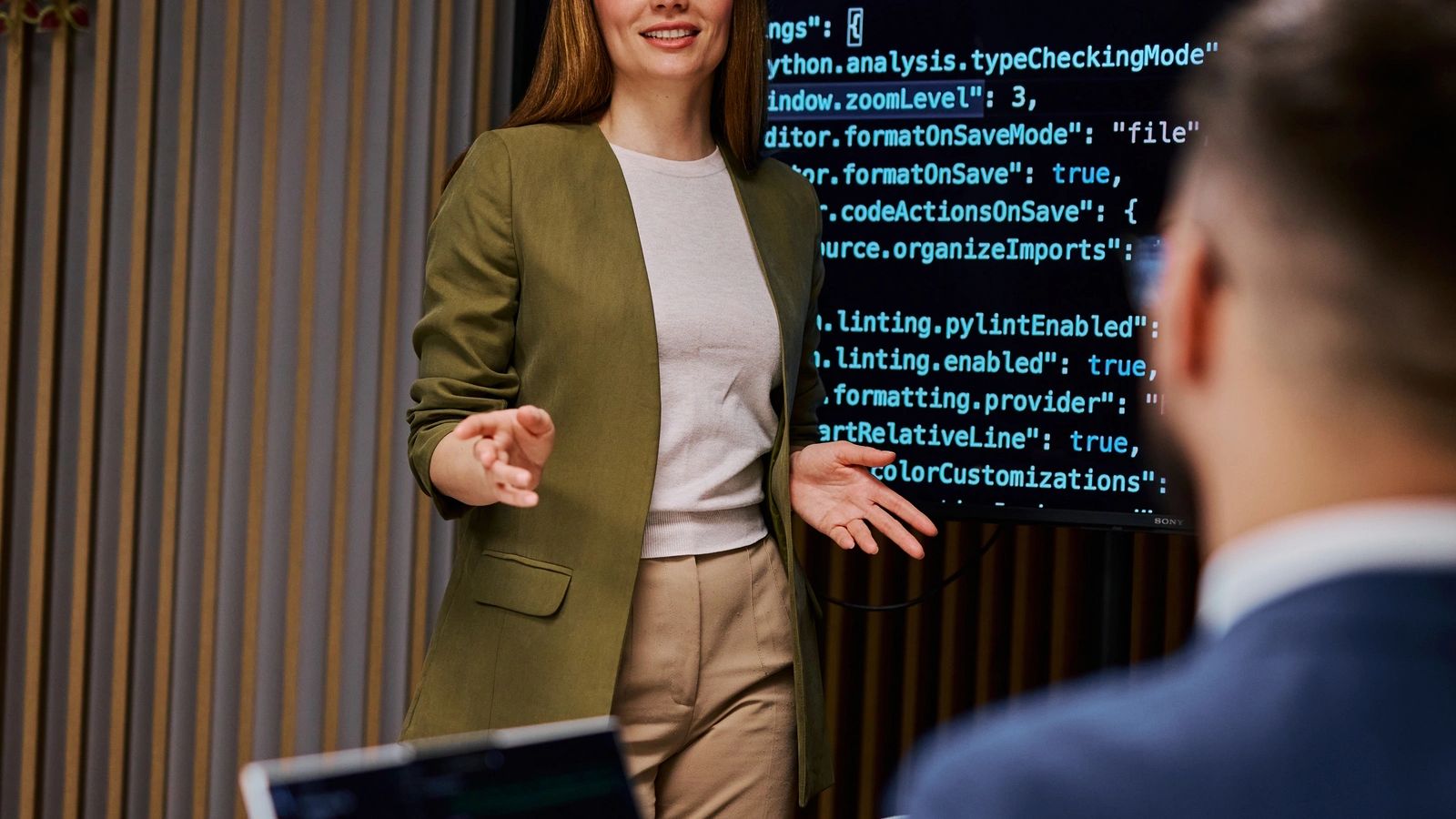 Sales team at a business conference