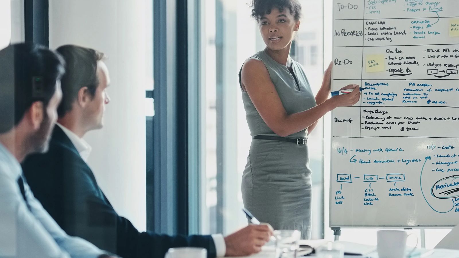 Sales team at a business conference