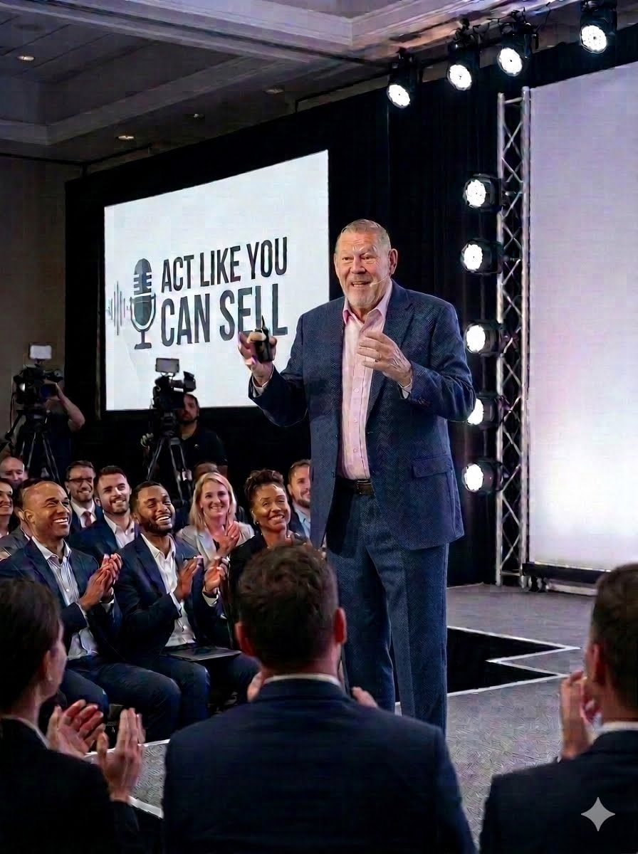 On stage — corporate event